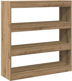vidaXL Βιβλιοθήκη artisan δρυς 100 x 30 x 103 εκ. Επεξεργασμένο ξύλο