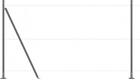 vidaXL Στύλος Περιφράξεων 52 pcs Γκρι 3,2 x 3,2 x 160 εκ