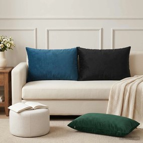 vidaXL Μαξιλάρι με μαξιλάρι HEERLEN 2 τεμ. Μαύρο Βελούδο