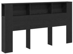 vidaXL Κεφαλάρι Ντουλάπα σε Μαύρη Δρυ - 180x18.5x102.5 εκ.