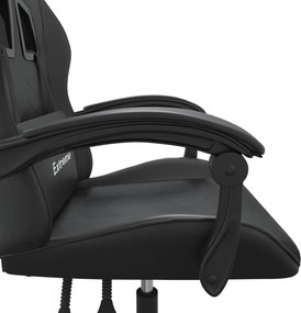 vidaXL Καρέκλα Gaming Περιστρεφόμενη Μαύρη από Συνθετικό Δέρμα