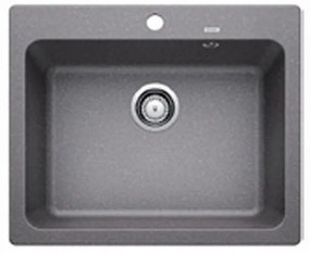 Blanco Naya 6 Alu Metallic SILGRANIT™ PuraDur™ Γρανιτένιος Νεροχύτης Ένθετος με 1 Γούρνα 61,5x51cm