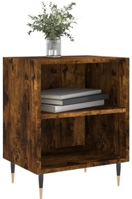 vidaXL Κομοδίνα 2 τεμ. Καπνιστή Δρυς 40x30x50εκ από Επεξεργασμένο Ξύλο