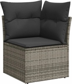 vidaXL Patio Sofa Set Grey and Dark Grey