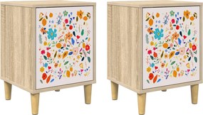 vidaXL Κομοδίνο MAINZ 2 τμχ. Sonoma Δρυς 36 x 33 x 50 εκ.