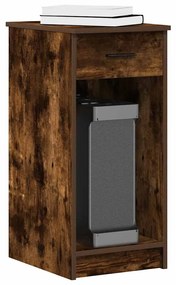 Βάση πύργου υπολογιστή με συρτάρι Καπνιστή Δρυς 35x45x77 εκ.