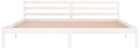 vidaXL Πλαίσιο Κρεβατιού Λευκό 200 x 200 εκ. από Μασίφ Ξύλο Πεύκου