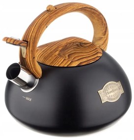 Klausberg KB 7565, 3 L, παχιά βάση, επαγωγική, μαύρο/καφέ