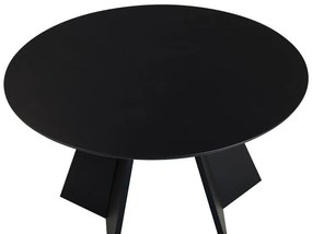 Τραπέζι Bibble MDF σε μαύρη απόχρωση Φ120x76εκ 120x120x76 εκ.