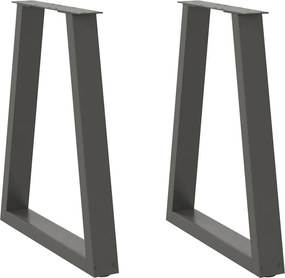 vidaXL Πόδια Τραπεζαρίας Σχήματος V 2 τεμ. Ανθρακί 60x(72-73,3) εκ. Ατσάλι