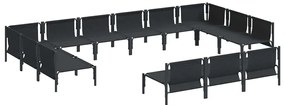 vidaXL Σετ Καναπέ Κήπου 13 pcs Ανθρακί Ατσάλι
