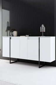 Κονσόλα Λευκό / Μαύρο FODRES 160x35x80