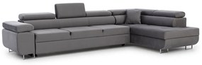 Γωνιακός καναπές Κρεβάτι Annabelle Maxi, με αποθηκευτικό χώρο, γκρί 340x98x201cm-Δεξιά γωνία-BOG7234