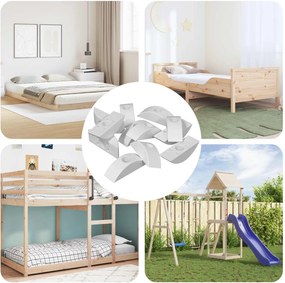 vidaXL Ημισέληνος δίσκος 12 pcs Λευκό M6 Πολυπροπυλένιο
