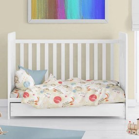 Σεντόνι Βρεφικό Spaceship 186 Beige DimCol Crib 80x110cm 100% Βαμβάκι