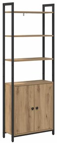 vidaXL Βιβλιοθήκη Artisan Oak 60 x 24 x 161 εκ Επεξεργασμένο ξύλο