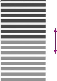 vidaXL Ζέβρα τυφλή Μαύρο Πλάτος υφάσματος 125,9 εκ. Πολυεστέρας