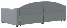 vidaXL Καναπές Κρεβάτι Συρόμενος Αν. Γκρι 90x190 εκ.Ύφασμα &amp; Συρτάρια