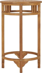 vidaXL Τραπέζι Μπαρ Ø 60 εκ. από Μασίφ Ξύλο Teak