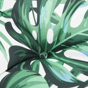 Μαξιλάρι Πάγκου Κήπου Σχέδιο Φύλλων 100x50x7 εκ. Ύφασμα Oxford - Πράσινο
