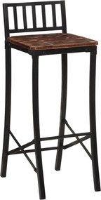 vidaXL Καρέκλες Μπαρ 2 τεμ. από Μασίφ Ανακυκλωμένο Ξύλο