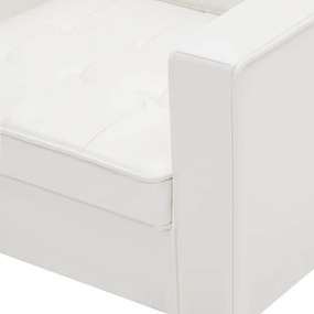 vidaXL Πολυθρόνα Λευκή 75x70x75 εκ. από Συνθετικό Δέρμα