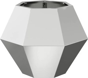 vidaXL Γλάστρα Ασημί 50 x 50 x 40 cm Επικαλυμμένος Χάλυβας