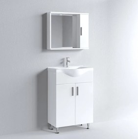 Set Bathroom Furniture IRENE 65 White with Right cupboard 65x46x150 εκ.