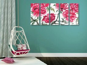 Εικόνα 5 τμημάτων λουλούδια αζαλέας - 100x50