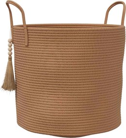 vidaXL Καλάθι Αποθήκευσης Καφέ Ø40 x 35 εκ. Βαμβακερό