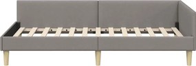 vidaXL Κρεβάτι Γωνίας Taupe 100 x 200 cm ύφασμα
