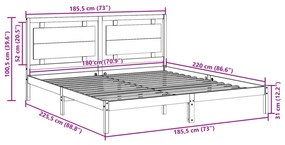 ΠΛΑΙΣΙΟ ΚΡΕΒΑΤΙΟΥ ΜΑΚΡΥ ΧΩΡΙΣ ΣΤΡΩΜΑ 180X220 ΕΚ ΜΑΣΙΦ ΞΥΛΟ 3309205