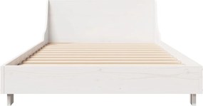 vidaXL Σκελετός Κρεβατιού Χωρίς Στρώμα Λευκό 100x200 εκ. Μασίφ Πεύκο