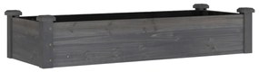 vidaXL Ζαρντινιέρα Υπερυψ. με Επένδυση Γκρι 120x45x25 εκ. Μασίφ Ελάτη