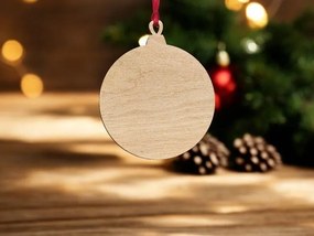 Intra απο ξύλο plywood 3mm-4mm πάχος – Χριστουγεννιάτικο στολίδι με μπάλα χειροτεχνίας 30x30 cm INTRAVECTRY-MY545348