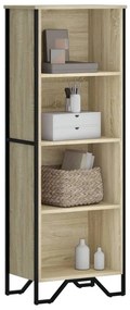 vidaXL Βιβλιοθήκη Sonoma Δρυς 50x31x137,5 εκ. από Επεξεργασμένο Ξύλο