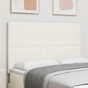 vidaXL Κεφαλάρι Κρεμ 160 cm Υφασμάτινο Κορντουρά