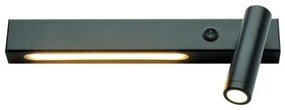 Απλίκα Φωτιστικό Τοίχου Σποτ LED 12W Reading Light Hermes Aca-SF2110LEDBKR-Μαύρο SF2110LEDBKR