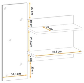 Swap XIX Σύνθεση Καφέ δρυς 280x180x40