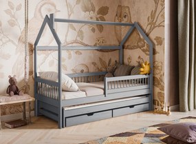PAPI 90x200 grey children's house bed Lano Furniture