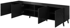 TV stand 200 ABETO mat black/ gloss black DIOMMI CAMA-ABETO-RTV-200-CZ/CZ