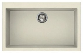 Elleci Quadra 130 Ένθετος Νεροχύτης κουζίνας Bianco Antico 62 79x50cm