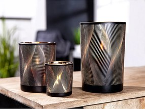 Θήκη Ρεσώ ArteLibre Γραμμές Μαύρο Γυαλί 18cm