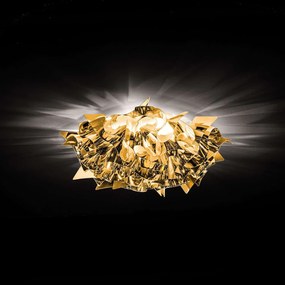 Φωτιστικό Οροφής - Τοίχου Veli Medium Gold Slamp Αλουμίνιο,Πολυπροπυλένιο