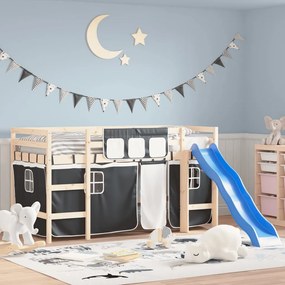 Κουρτίνες για Κρεβάτι Κουκέτα Λευκό / Μαύρο από Πολυεστέρα