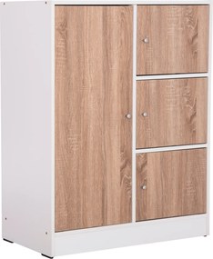ΝΤΟΥΛΑΠΙ ΜΕ 4 ΑΠΟΘ.ΧΩΡΟΥΣ MATIN HM2479.01 SONAMA OAK-ΛΕΥΚΗ ΜΕΛΑΜΙΝΗ 80x39,5x99,5Υεκ
