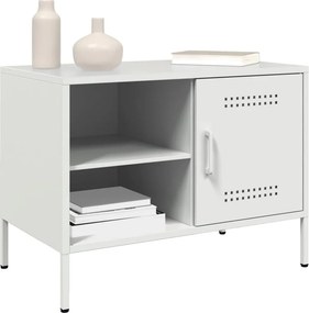 vidaXL Έπιπλα Τηλεόρασης 2 τεμ. Λευκό 68x39x50,5 εκ. από Χάλυβα