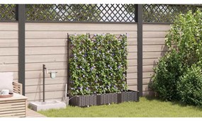 vidaXL Ζαρντινιέρες κήπου Καφέ 120 x 40 x 126 cm Ατσάλι