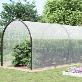 vidaXL Σαφής μουσαμάς με οπές 10x10 m πολυαιθυλένιο