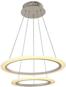 Soft Light V-TAC Κυκλικός Πολυέλαιος με δυο λεπτούς δακτύλιους 60W Φ60 Θερμό Λευκό